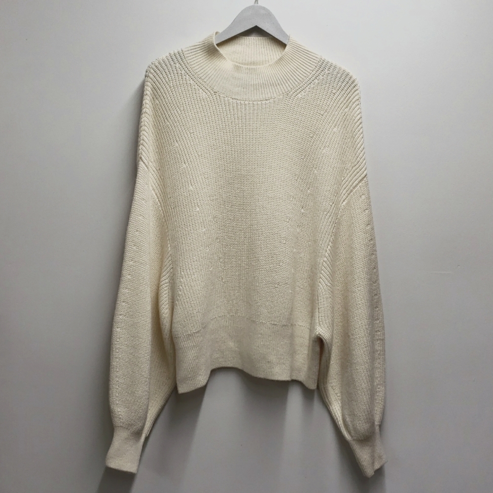 Banana Republic Landa Merino Sweater, Cream, size M